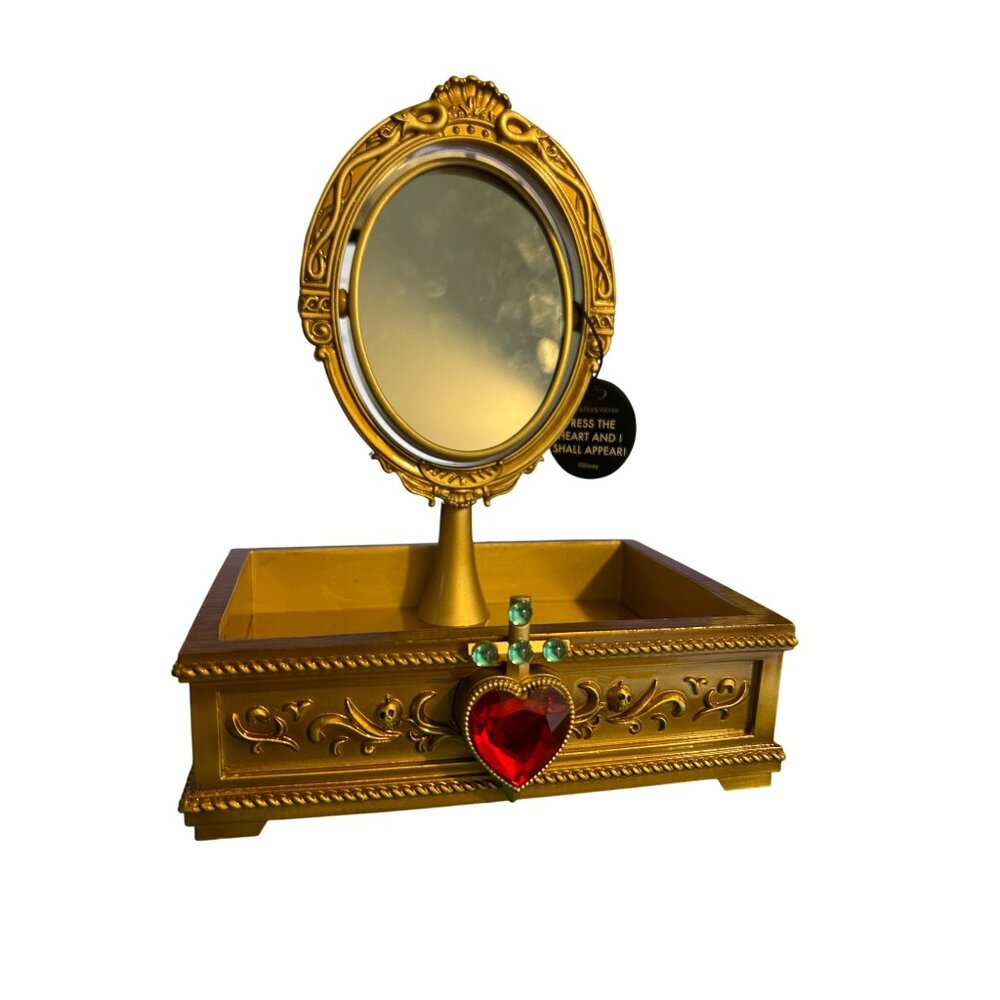 Bath Body Works Disney Villains Light Up Vanity Magic Mirror Gold Tone Tray NWT